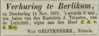 "Advertentie". "Leeuwarder courant". Leeuwarden, 12-11-1878