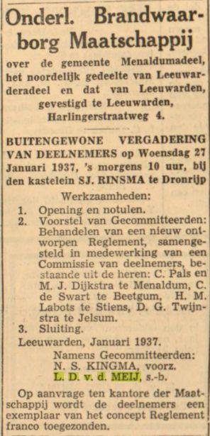 Leeuwarder courant, 13-01-1937