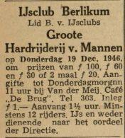 Familiebericht Leeuwarder koerier, 18-12-1946