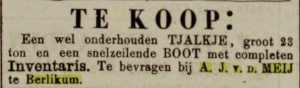 Advertentie Leeuwarder courant 05-02-1875