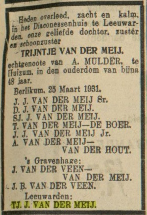 Leeuwarder courant, 27-03-1931
