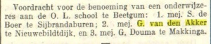 Kerk- en Schoolnieuws, Benoemingen enz. Leeuwarder courant, 20-09-1911