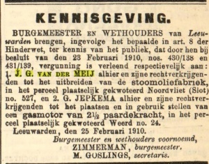 Leeuwarder courant, 26-02-1910