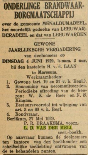 Leeuwarder courant, 27-05-1929