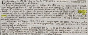 Vriesche courant, 13-09-1806