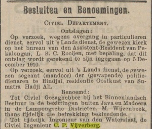 Het nieuws van den dag voor Nederlandsch-Indië, 16-12-1910