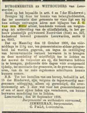 Leeuwarder courant van 30-09-1908