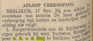 AFLOOP VERKOOPING Leeuwarder nieuwsblad, 20-11-1939